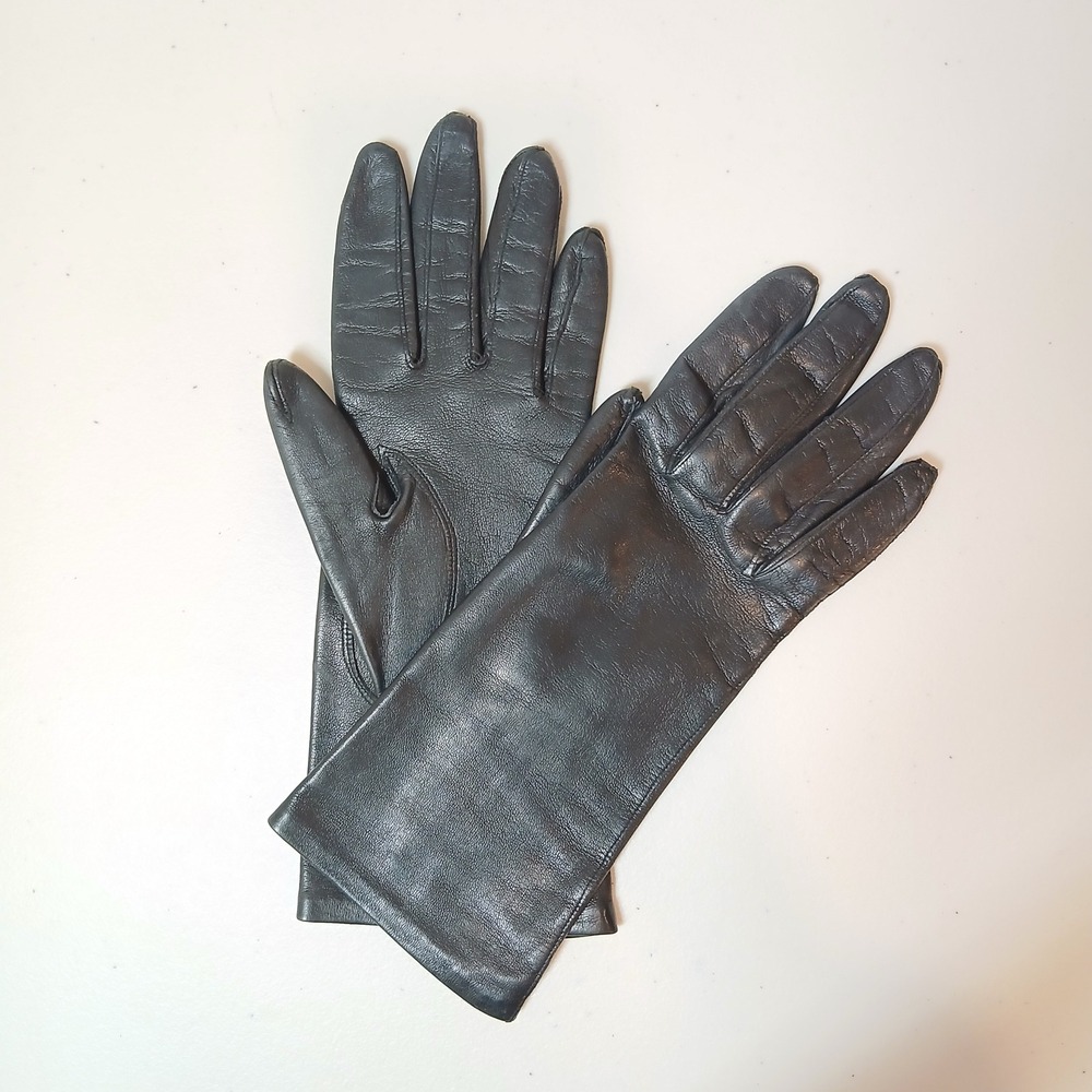 Winkelman's Gloves Womens Black Leather Classic Opera Driving Quiet Luxury